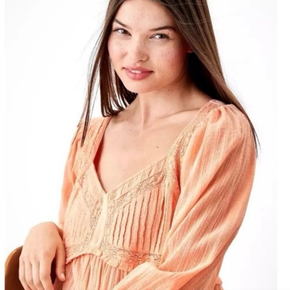 AE Peachy Babydoll Long Sleeved Top - Picture 3 of 11